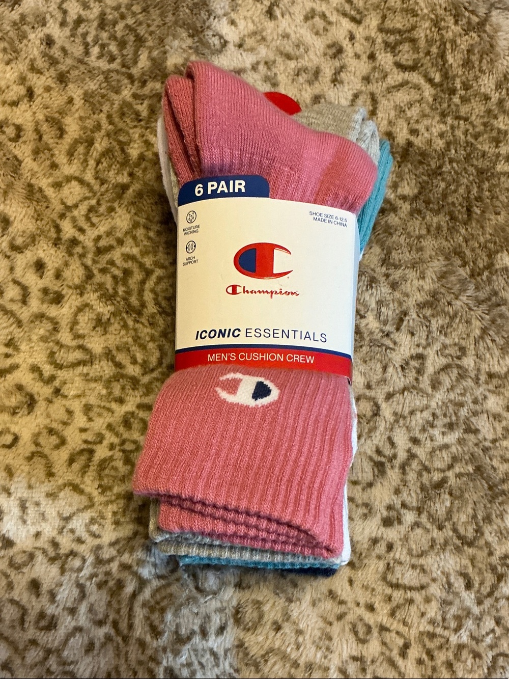 Champion Men's Cushion Crew Socks - (6 Pair)